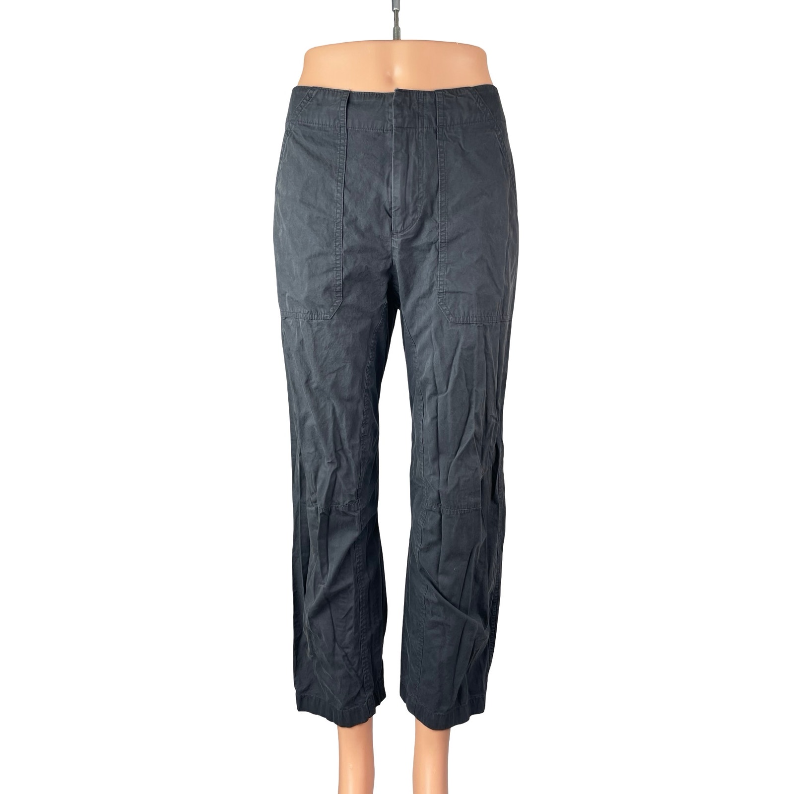 Rag & Bone Women's Black High Waisted Straight Leg Cropped Denim Jeans Size 0